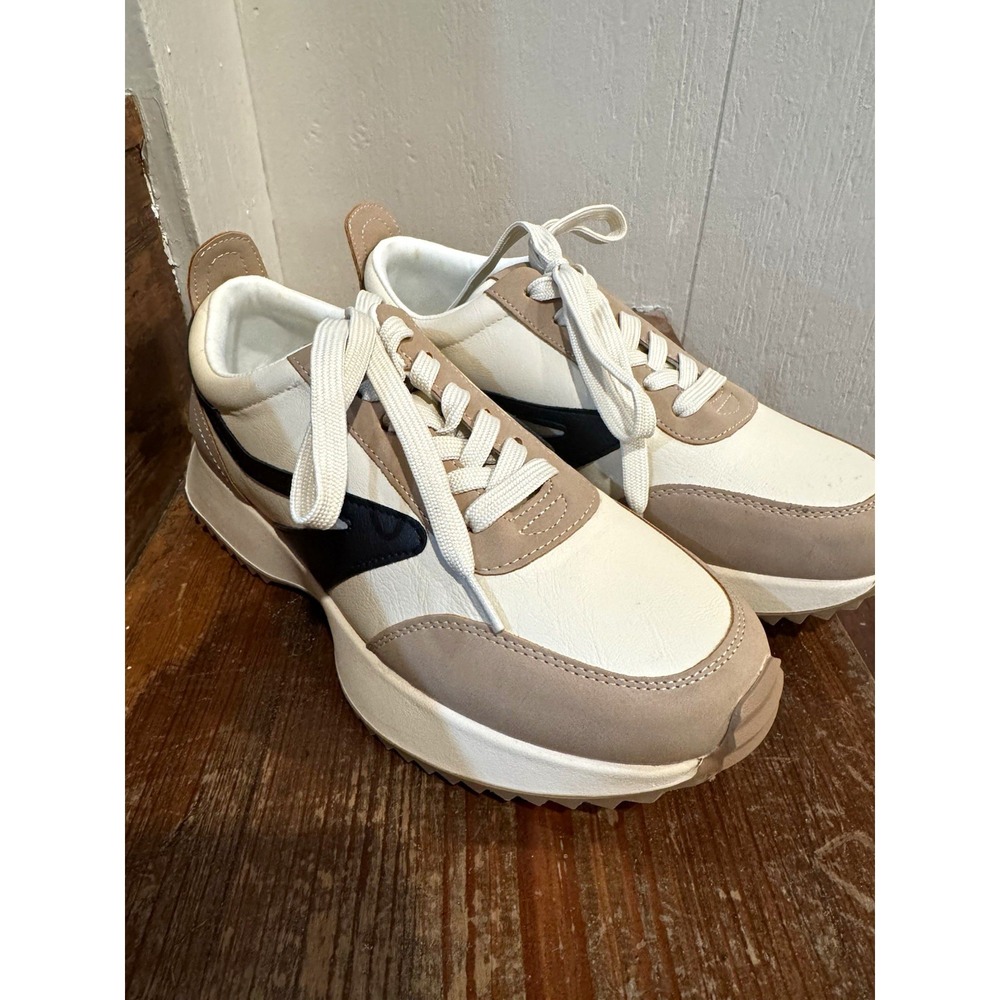 DV Dolce Vita Women's Sz 8.5 Bynx Platform Sneakers Neutral Chunky EUC